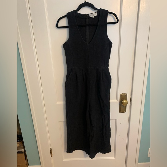 Madewell Texture & Thread Black Wide-Leg Jumpsuit, Womens Size Small - Picture 3 of 13